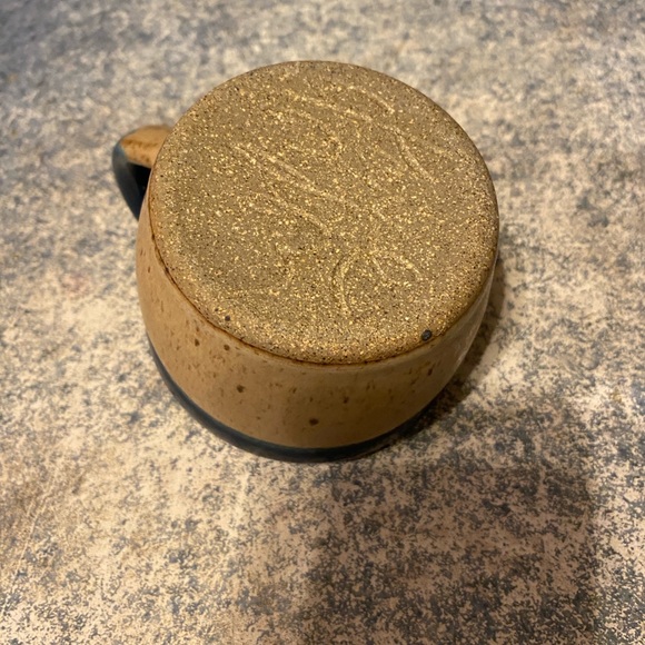 Handcrafted Blue and Tan Ceramic Candle Holder - Picture 5 of 9